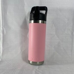 YETI Rambler 18 oz Bottle Straw Cap Power Pink Stainless Steel Vacuum Insulated